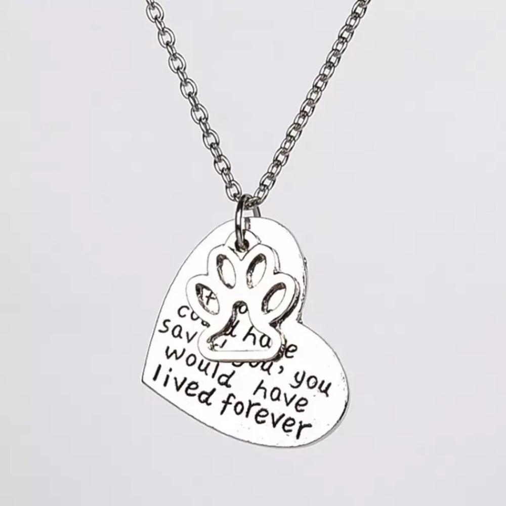 🌺 Paw & Poem Necklace - Picture 2 of 5
